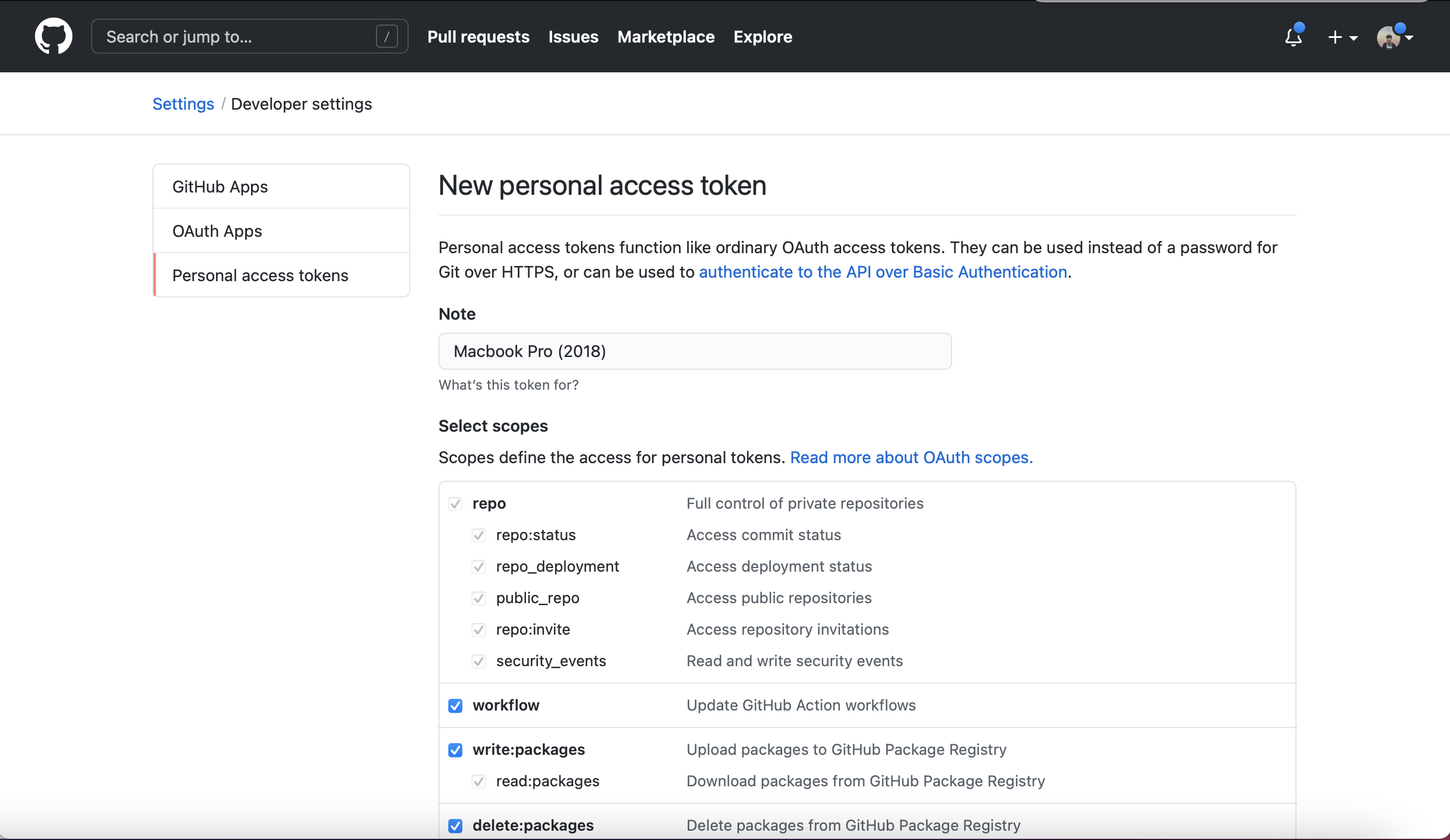 Github Public Access Token 으로 번거로운 비밀번호 입력 생략하기 - 피어몬트, 그 곳에 가면…